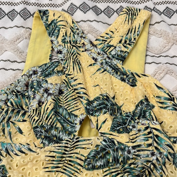 NEW BBDakota Yellow Floral Midi Dress - Picture 8 of 11